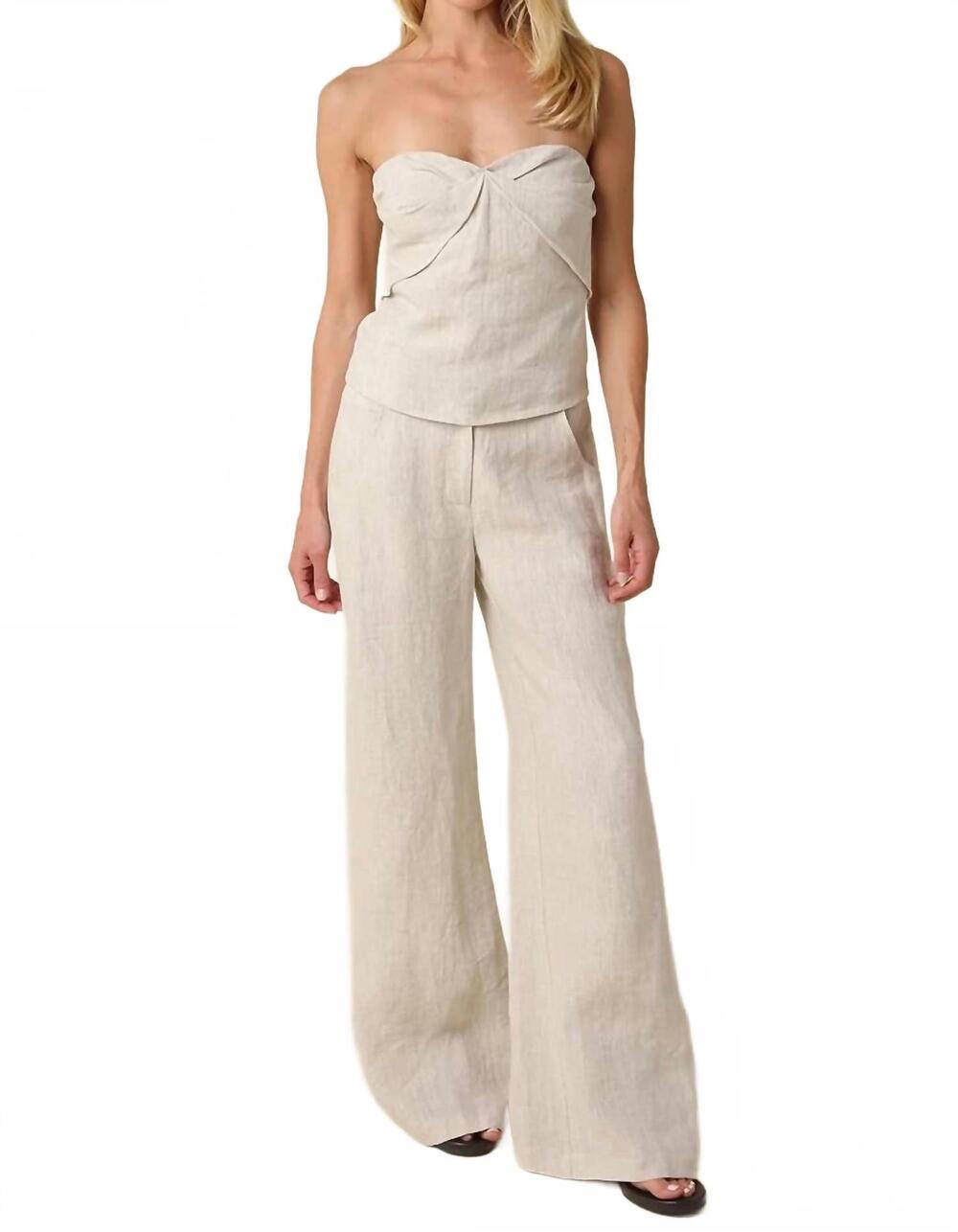NEW GOLDEN amaris linen pants in melange